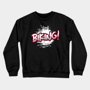 Biking!, Cyclist Crewneck Sweatshirt